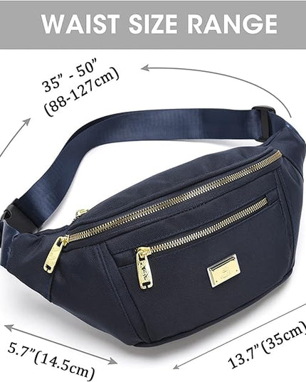 DAITET Crossbody Fanny Pack for Men&Women,Large Waist Bag & Hip Bum Bag with Adjustable Strap for Outdoors Workout Traveling Casual Running Hiking Cycling