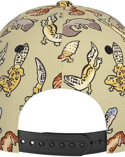 ACTYDER Cartoon Cute Leopard Gecko Sunscreen Baseball Cap Women & Men, Sport Adjustable Baseball Hat, Sun Cap, Trucker Hat