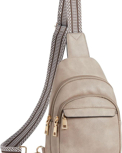 BOSTANTEN Small Sling Bag for Women Leather Crossbody Bags Fanny Pack Chest Bag for Travel
