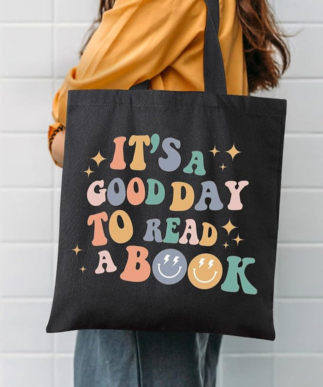 AUSVKAI Canvas Tote Bag Aesthetic for Women, Cute Cloth Cotton Bags for College Shopping Beach Grocery and Trendy Gifts