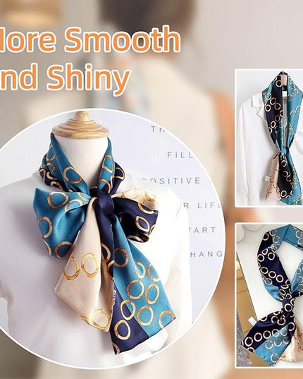 Dailyacc Hair Scarf for Women Fashion Silky Satin Headscarf Wrap Breathable Lightweight Neck Scarves For Handbag