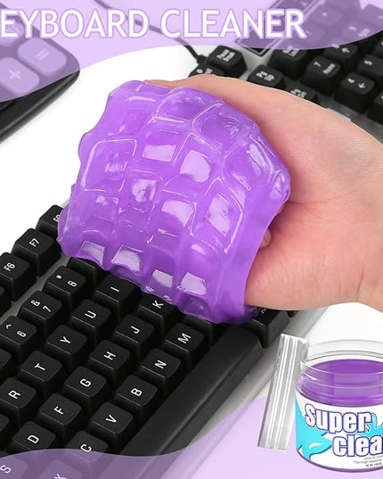Car Cleaning Gel Car Cleaning Putty Car Putty Car Interior Cleaner Car Slime Car Detailing Kit Car Accessories Gifts for Men Women Stocking Stuffers Purple