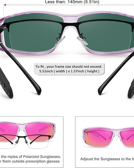 MEETSUN Fit Over Glasses Sunglasses for Men Women,Wrap Around Sunglasses Polarized UV400 Protection