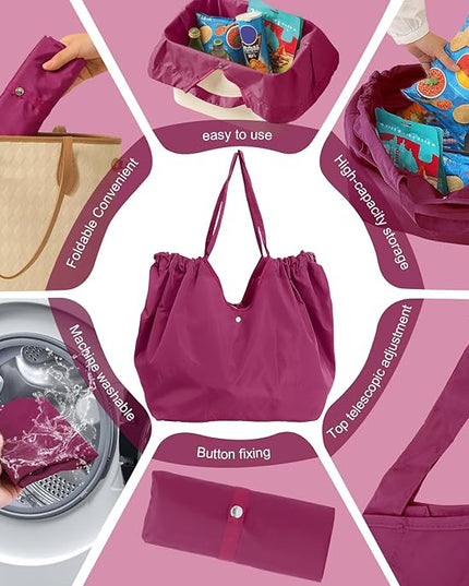 Reusable Grocery Bags,Reusable Shopping Bags,Folding Bags Totes,Stretchable and shrinkable shopping bag for Groceries