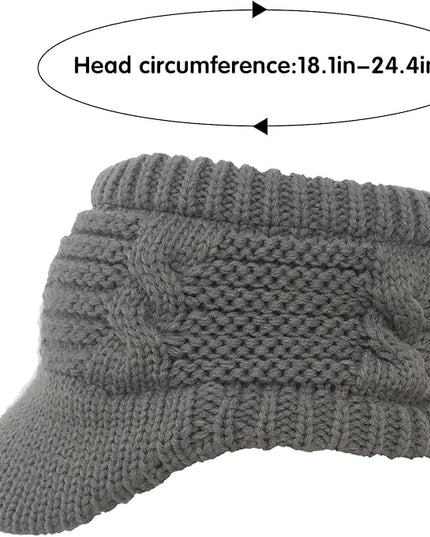 XYIYI Beanie Tail Winter Warm Knit Messy High Bun Ponytail Hats Visor Beanie Cap