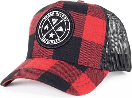 Urban Effort Mesh Back Cap - for Men and Women Baseball Hat 5-Panel Trucker Hat - Great Snapback Closure for Hunting & Hiking