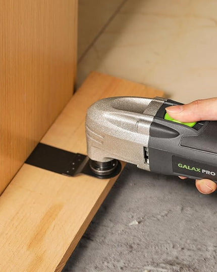 GALAX PRO 22000 OPM 2.0A Oscillating Multi Tool, 3 Degree Oscillating Angle with 3 Pieces Saw Blades, 1 Piece Semi Circle Blade Sanding Plate, 6 Pieces Sanding Papers for Grinding
