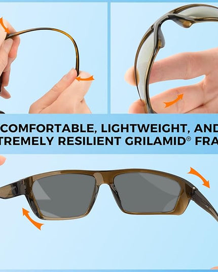 KastKing Huzzah Polarized Sport Sunglasses for Men and Women, Ideal for Driving Fishing Cycling and Running,UV Protection