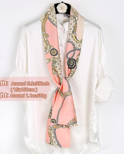Dailyacc Hair Scarf for Women Fashion Silky Satin Headscarf Wrap Breathable Lightweight Neck Scarves For Handbag