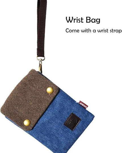 Women's Small Crossbody Bags Canvas Cellphone Purse Coin Pouch Wallet Mini Shoulder Handbags Wristlet Clutch