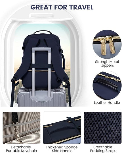 LOVEVOOK 56L Travel Backpack for Women & Men, Airline Approved Carry On Luggage with 3 Packing Cubes, TSA Overnight Bags, Waterproof Personal Item Bag, Weekender Essentials Backpacks fits 17" Laptop