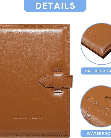 Passport Holder for Travel Essentials, Passport Wallet Cover Card holder Case for Travel Must Haves Accessories, Passport Book Holders for Women and Men, Brown