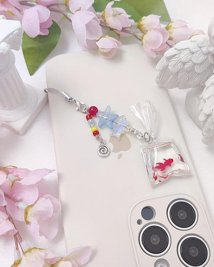 1-4PCS Cute Phone Charms Aesthetic Y2K Cell Phone Charms Strap Pink Strawberry Butterfly Star PhoneCharm Y2K Accessories for Bag Keychain Airpods Camera Pendants Decor