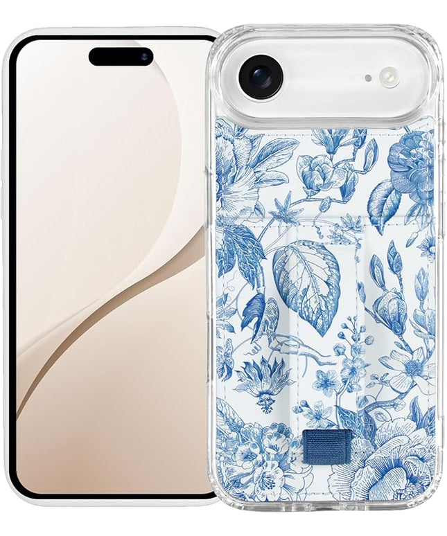 Walli Cases for iPhone 17 Air Case Aesthetic Wallet Phone Case Card Holder, Securely Holds up to 2 Cards - Cute, Trendy Phone Cover for Women, fits iPhone 17 Air, with Kickstand & Finger Strap