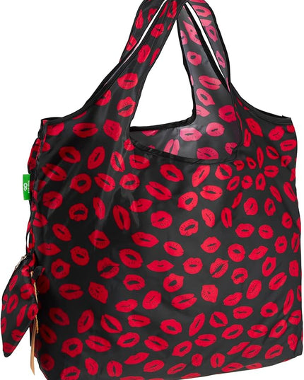 ECO CHIC Foldable Reusable Large Grocery Bags - Foldable Grocery Bags - Lightweight, Recycled & Reusable Shopping Bag - Waterproof, Packable Tote Fitting in Fine Grocery Bag Carrier