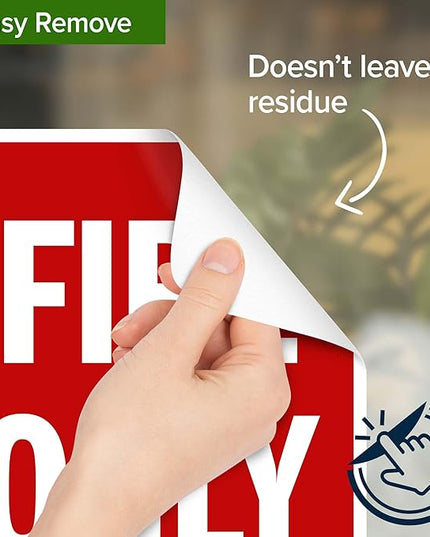 For Fire Use Only Sign, 10x7 Inches, 4 Mil Vinyl Decal Stickers Weather Resistant, Made in USA by My Sign Center