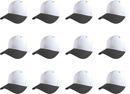 Gelante Plain Blank Baseball Caps Adjustable Back Strap Wholesale LOT 12 PC'S