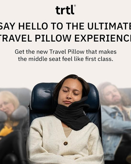 trtl Pillow - Scientifically Proven, Super Soft Neck Support Travel Pillow for Sleeping - Lightweight and Machine Washable - Ergonomic Design for Traveling on Airplanes, Cars, and Trains - Grey