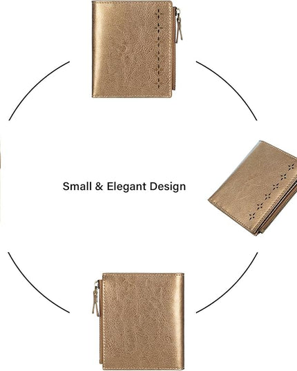 Lavemi Ultra Thin Small Compact Leather Womens Girls Wallets RFID Blocking Credit Card Holder for Women