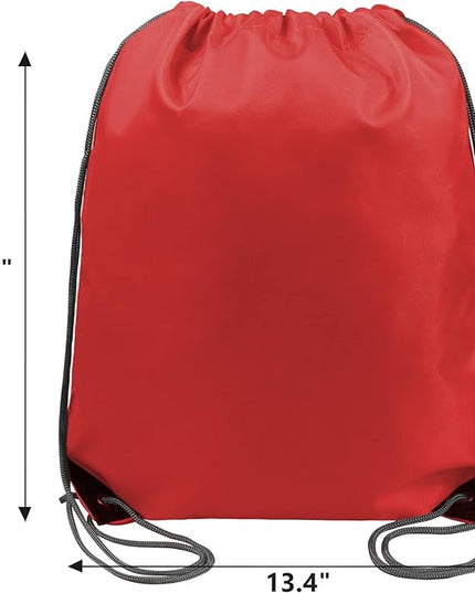 BeeGreen Drawstring Backpack Bags 20,30,50 Packs Reflective String Bags for Gym Sport Trip Cinch Sack DIY for Women Men