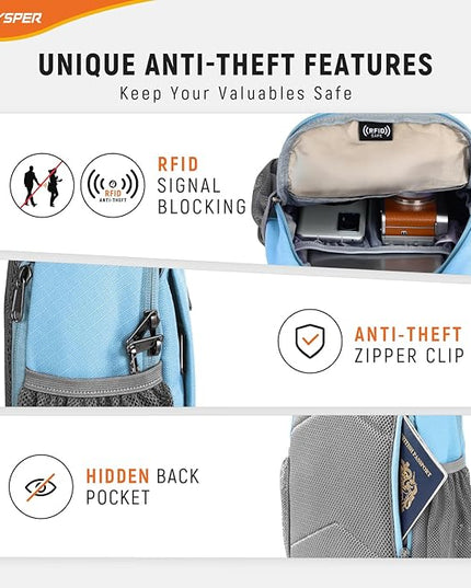SKYSPER Sling Bag RFID Cross Body Bag Recycled Crossbody Backpack Travel Daypack