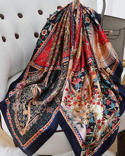 Fashion Scarves Scarf 100% Silk Feeling Scarf Silk Like Scarves Long Lightweight Sunscreen Shawls for Women