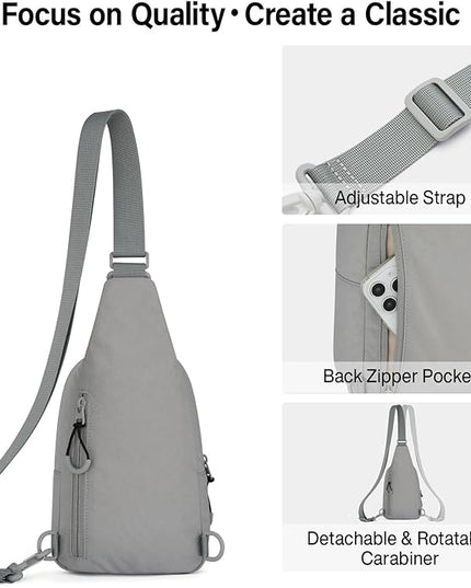 Hanke Crossbody Sling Bag for Women Men, Small & Large Casual Cross Body Sling Bags, Chest Bag for Outdoor Hiking Travel