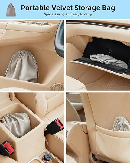 TICARVE 9Pcs Car Interior Detailing Kit - Car Cleaning Brushes, Universal Gel, Microfiber Towel and Storage Bag for Dashboard, Air Vents, Keyboard & Electronics