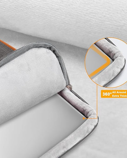 MOSISO 360 Protective Laptop Shoulder Bag,17-17.3 inch Computer Bag Compatible with MacBook, HP, Dell, Lenovo, Asus Notebook,Side Open Messenger Bag with 4 Zipper Pockets&Handle, Taupe Gray