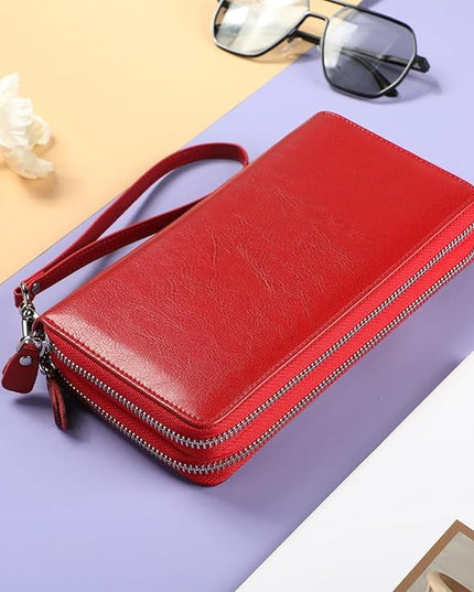 Lavemi Small Compact Women Wallet RFID Blocking Genuine Leather Bifold Purse with ID Windows