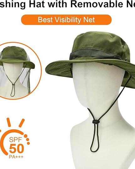 Sun Hats for Men Women Bucket Hat UPF 50+ Boonie Hat Foldable UV Protection Hiking Beach Fishing Summer Safari