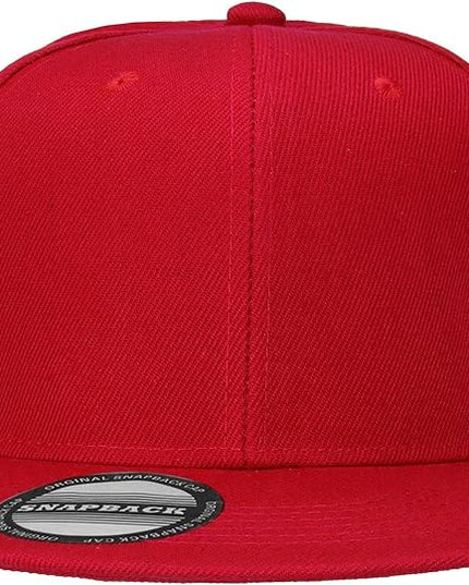 Classic Snapback Hat Cap Hip Hop Style Flat Bill Blank Solid Color Adjustable Size