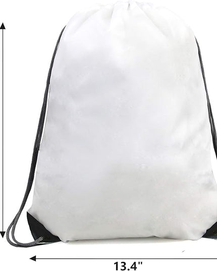 BeeGreen Drawstring Backpack Bags 20,30,50 Packs Reflective String Bags for Gym Sport Trip Cinch Sack DIY for Women Men