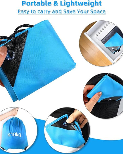 GoodtoU Drawstring Backpacks, Drawstring Bags Bulk Nylon Backpack Cinch Sack for Sport, Traveling, Team (20Pcs, Sky Blue)