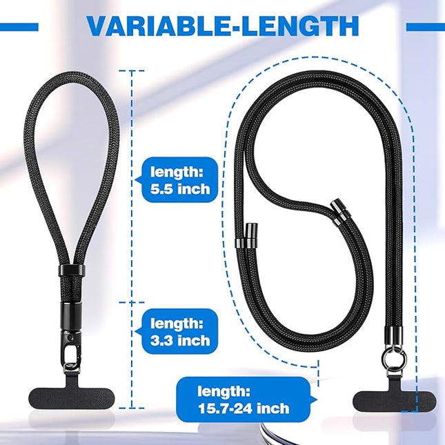 Adjustable Phone Lanyard,Universal Wrist Strap for Cellphone Case,Anti-Theft Women Braided Charm Lanyard for Travel