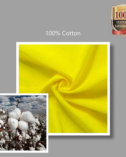 TOPDesign 24-Pack Economical 16"x15" Yellow Cotton Tote Bag, Lightweight Medium Reusable Grocery Shopping Cloth Bags, Suitable for DIY, Advertising, Promotion, Gift, Activity
