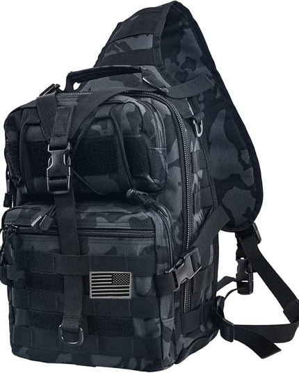 hopopower Tactical Sling Bag, Sport Bag Military Rover Shoulder Backpack EDC Assault Range Bag, Chest Pack Handbag Waterproof