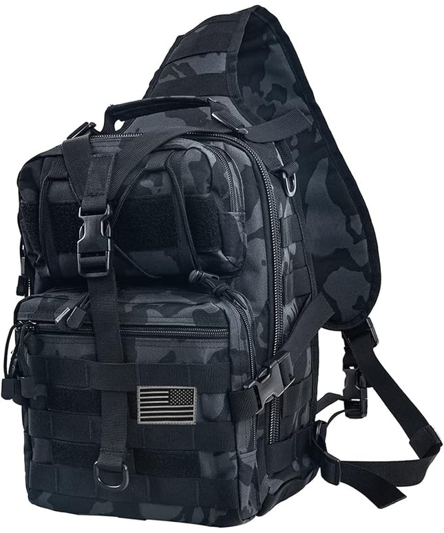 hopopower Tactical Sling Bag, Sport Bag Military Rover Shoulder Backpack EDC Assault Range Bag, Chest Pack Handbag Waterproof