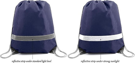 BeeGreen Drawstring Backpack Bags 20,30,50 Packs Reflective String Bags for Gym Sport Trip Cinch Sack DIY for Women Men
