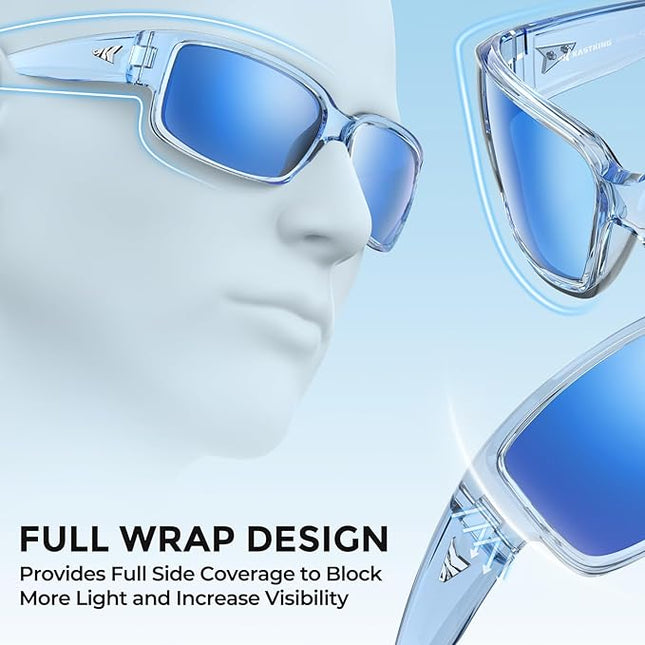 KastKing Skidaway Polarized Sport Sunglasses for Men and Women,Ideal for Driving Fishing Cycling and Running,UV Protection