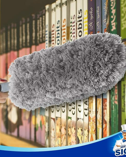 MR.SIGA Lint Free Microfiber Duster, Washable Duster for Household Cleaning Gray