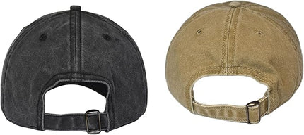 YEANIY Vintage Washed Cotton Plain Baseball Caps Adjustable Unstructured Soft Blank Casual Dad Ball Hats for Men Women