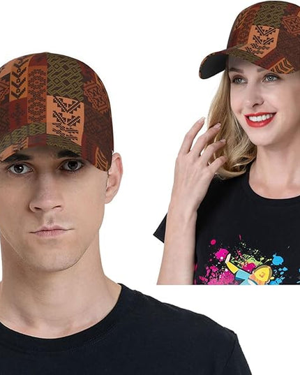 African Ethnic Tribal Style Baseball Cap for Men Women, Fashion Adjustable African Hat Casual Trucker Hats Sun Caps