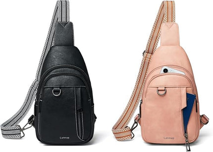 7L Sling Bag for Women Men Leather Small Sling Backpack Daypack Anti Theft Fanny Pack Crossbody Purse Travel