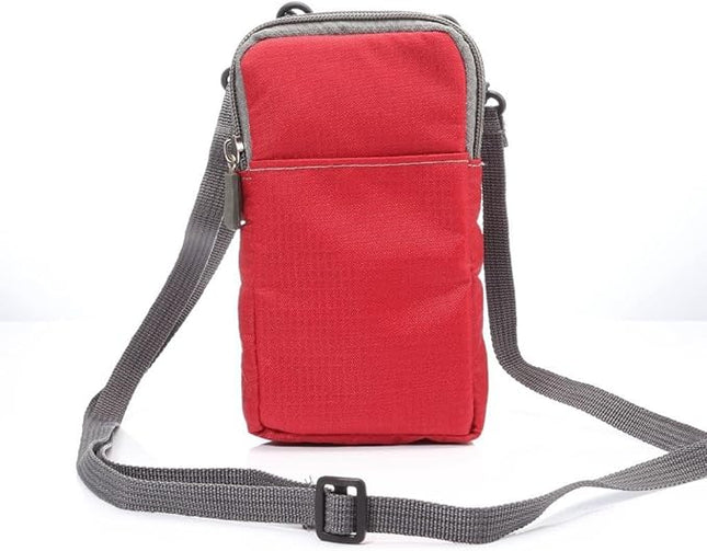 Universal Crossbody Cell Phone Purse Waist Pack Bag for Outdoor Sports Moblie Phone Carrying Cases Shoulder Belt Bag Pouch for iPhone 7 6/6S Plus Samsung Galaxy Phones Under 6.0'' from WaitingU