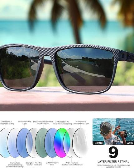 Sunglasses-Men Polarized Mens Sunglasses: Classic Women Sun Glasses UV Protection for Fishing Driving Golf
