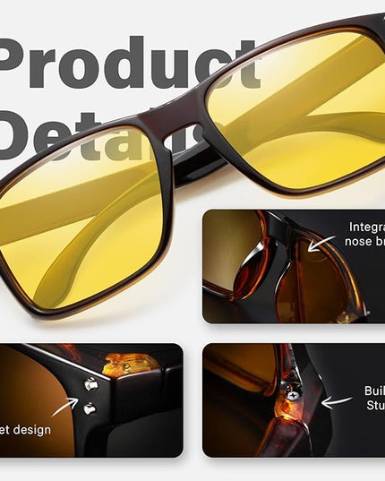 KUGUAOK Polarized Square Sunglasses For Men and Women Matte Finish Sun Glasses UV Protection Glasses