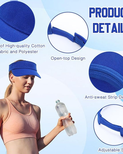 Silkfly 36 Pack Sun Visor Hats Adjustable Sports Athletic hat UV Protection Sun Visor Cap for Men Women Tennis Running Golf