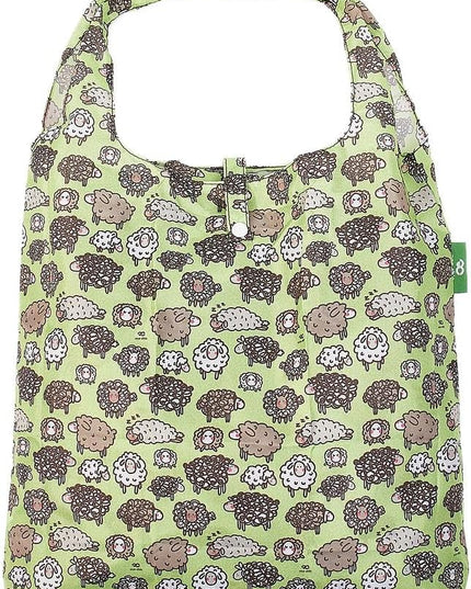 ECO CHIC Foldable Reusable Grocery Bags - Lightweight, Recycled & Reusable Shopping Bag - Waterproof Packable Tote
