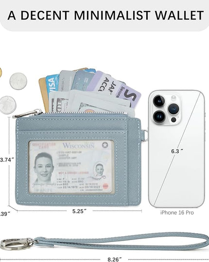 BOSTANTEN Small Wallet For Women RFID Leather Credit Card Holder Slim Wristlet Keychain Wallet With Zipper Pocket